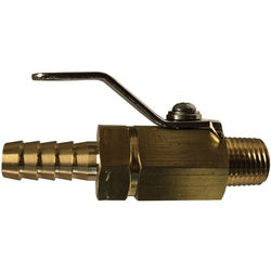 46986 - 5/16 x 1/4 in Brass Miniature Ball Valve with Handle and Nut