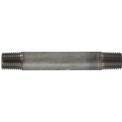 48020 - 1/4 in MPT x 1/4 in MPT, 7/8 in Welded Pipe Nipple, 304 Stainless Steel, SCH 40