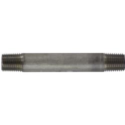 48030 - 1/4 in x 1/4 in MPT Stainless Steel Welded Pipe Nipple, 6 in Length, SCH 40