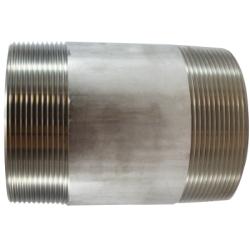 48234 - 4 in x 4 in, 10 in 304 Stainless Steel Welded Pipe Nipple with Male Threads