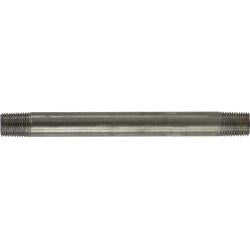 49011 - 1/8 in MPT x 1/8 in MPT Stainless Steel Welded Pipe Nipple, 6 in Length