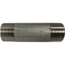 49114 - 1 in x 1 in Male Threaded Welded Pipe Nipple, 11 in Long, 316 Stainless Steel
