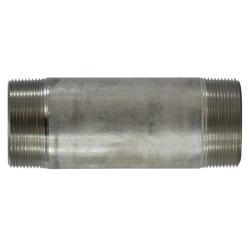 49220 - 4 in MPT x 4 in MPT Stainless Steel Welded Pipe Nipple, Close, SCH 40, 150 psi