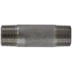51101 - 1 in MPT x 1 in MPT Seamless Pipe Nipple, 2 in Length, 304 Stainless Steel