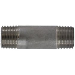 51102 - Stainless Steel Seamless Pipe Nipple, 1 in MPT x 1 in MPT, 2-1/2 in Length, 3000 psi