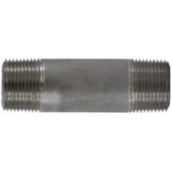51108 - 1 in x 1 in Male Thread Seamless Pipe Nipple, 5-1/2 in Length, 304 Stainless Steel
