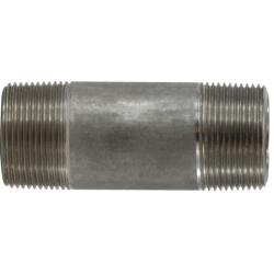 51128 - 1-1/4 in MPT x 1-1/4 in MPT Seamless Pipe Nipple, 5-1/2 in, 304 Stainless Steel