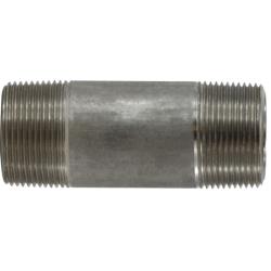 51129 - 6 in Stainless Steel Seamless Pipe Nipple, 1-1/4 in MPT Connections, SCH 80, 3000 psi