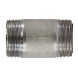 51160 - 2 in MPT x 2 in MPT Seamless Pipe Nipple, 304 Stainless Steel, Close Length