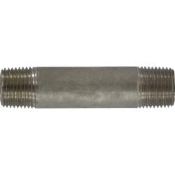 52062 - 1/2 in x 1/2 in, 2 in L 316 Stainless Steel Seamless Pipe Nipple