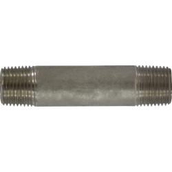 52066 - 1/2 in MPT x 1/2 in MPT Seamless Stainless Steel Pipe Nipple, 4 in, SCH 80