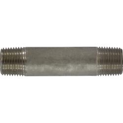 52070 - Stainless Steel Seamless Pipe Nipple 1/2 in MPT x 1/2 in MPT, 6 in Length, 3000 psi