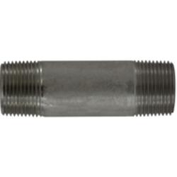 52109 - 1 in x 1 in MPT Seamless Pipe Nipple, 6 in Length, 316 Stainless Steel