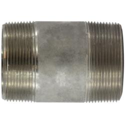 52164 - 2 in x 2 in, 4 in L 316 Stainless Steel Seamless Pipe Nipple