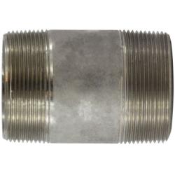 52220 - 4 in x 4 in, MPT Seamless Pipe Nipple, 316 Stainless Steel, 3000 psi