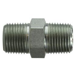 54042416 - 1-1/2 in x 1 in Steel Reducing Hex Pipe Nipple for MPT Fittings