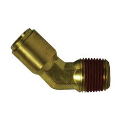 540604 - 45-Degree Elbow Fitting - 3/8-in Tube x 1/4-in Male Pipe, Brass, 150 psi