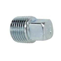 5406SHP4 - 1/4 in MPT Steel Square Head Plug for High-Pressure Applications