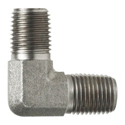 55001212 - 90-Degree Steel Elbow Fitting, Dual Male NPTF Connections