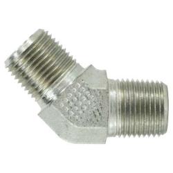 55018 - Steel 45° Elbow Connector - 1/2 in MPT x 1/2 in MPT, 3000 psi, 375°F