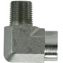 550286 - Steel 90-Degree Street Elbow Fitting - 1/2 in Male Pipe x 3/8 in Female Pipe