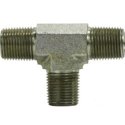 560044 - Steel Tee Fitting, 1/4 in MPT x 1/4 in MPT x 1/4 in MPT, 4000 psi, 375°F