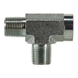 560324 - Street Tee Steel Connector - 1-1/2 in Male NPTF x 1-1/2 in Female NPTF x 1-1/2 in Male NPTF
