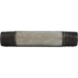 56054 - 10 in Galvanized Steel Welded Pipe Nipple, 3/8 in MPT x 3/8 in MPT, 700 psi