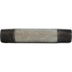 56067 - 1/2 in MPT Steel Welded Pipe Nipple, 4-1/2 in L, Galvanized Finish, SCH 40