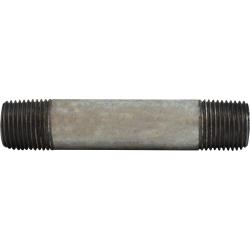 56075 - 1/2 in MPT Steel Welded Pipe Nipple, 11 in Length, Galvanized Finish