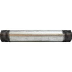 56095 - 3/4 in MPT x 3/4 in MPT Welded Steel Pipe Nipple, 11 in Length, Galvanized Finish
