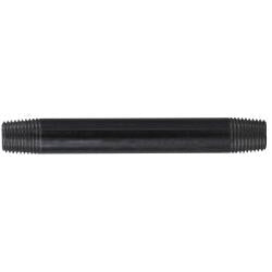 57026 - 1/4 in MPT x 1/4 in MPT Steel Welded Pipe Nipple, 4 in Length, Black Finish