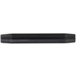 57031 - Steel Welded Pipe Nipple 1/4 in MPT x 1/4 in MPT, 7 in Length, Black Finish