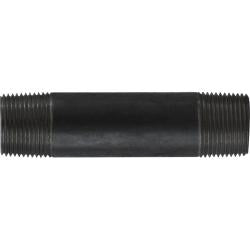 57114 - 1 in MPT x 1 in MPT Black Steel Welded Pipe Nipple, 11 in L, 700 psi