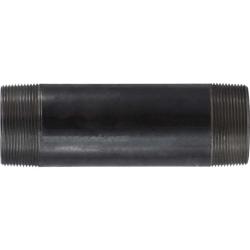 57168 - 2 in MPT Black Steel Welded Pipe Nipple, 6 in L, SCH 40, 2500 psi