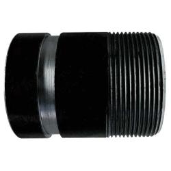 59164TV - 2 in Threaded x 2 in Grooved Steel Pipe Nipple, 4 in Length, Black Finish