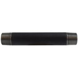 59090SMLS - Steel Seamless Pipe Nipple, 3/4 in MPT x 3/4 in MPT, 6 in L, Black Finish