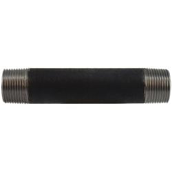59110SMLS - 1 in MPT x 1 in MPT Black Steel Seamless Pipe Nipple, 7 in, SCH 80, 300 lb Pressure Rating