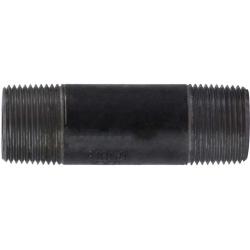 59111SMLSXX - 1 in MPT x 1 in MPT Steel Seamless Pipe Nipple, 8 in Length, Black Finish