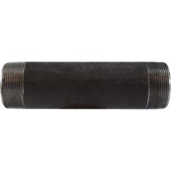 59160SMLS - 2 in MPT x 2 in MPT Black Steel Seamless Pipe Nipple, 2 in Length, SCH 80