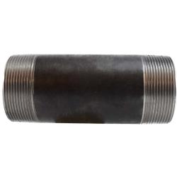 59211SMLS - 3 in MPT x 3 in MPT Black Steel Seamless Pipe Nipple, 10 in Long, SCH 80