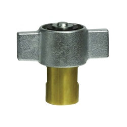 61153 - 1 in FNPT x 1 in FNPT Brass Quick Disconnect Wingnut Coupler