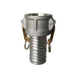61907 - 8 in Type C Aluminum Cam and Groove Coupler x 8 in Hose Barbed Connector