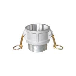 61929 - 5 in Type B Aluminum Cam and Groove Coupler x 5 in MNPT Connection