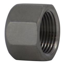 62078 - 1/2 in FPT 304 Stainless Steel Barstock Hex Cap Fitting