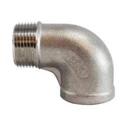 62163 - 90-Degree 1/2 in Male NPT x 1/2 in Female NPT Stainless Steel Street Elbow Fitting