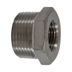 62504 - 1/2-in Male NPT x 1/4-in Female NPT 304 Stainless Steel Hex Bushing