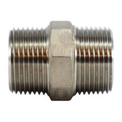 62725 - 1-in MPT x 1-in MPT 304 Stainless Steel Hex Nipple Fitting