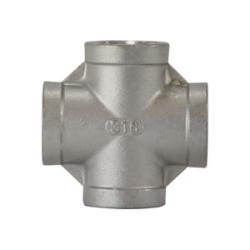 63397 - 1-1/2 in FPT 316 Stainless Steel Cross with Four Connections