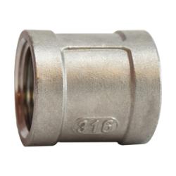 63420 - 3-in FPT x 3-in FPT 316 Stainless Steel Banded Coupling for Air, Water, Oil, Gas, Steam
